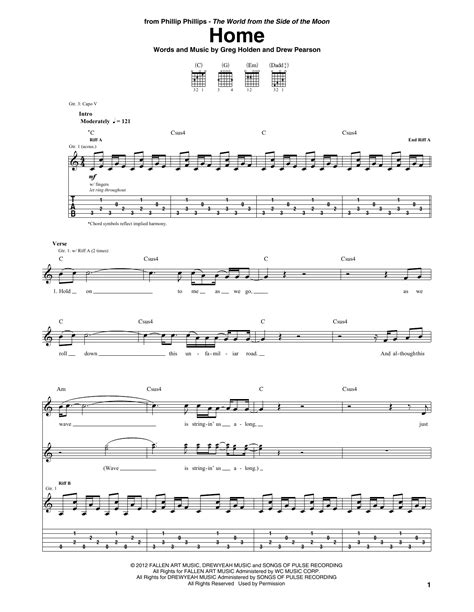 Download & Print Home for voice, piano or guitar by Phillip Phillips (version 2). Chords, lead sheets and lyrics may be included. High-Quality PDF to download.. 