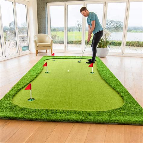 Home putting green indoor. Indoor putting greens are a great way to practice your putts in the comfort of your own home, and, ultimately, shave strokes off your golf game when you hit the links. 