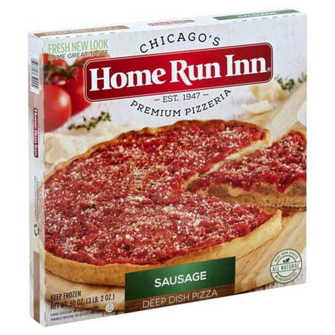 Home run inn frozen pizza. Each 27 ounce frozen cheese pizza provides 6 servings per container. After the winning run from a nearby baseball game shattered their front window in 1923, they decided to name their Chicago tavern Home Run Inn. Today, Home Run Inn continues to be a family-owned and -operated business that brings high-quality frozen pizza right to your oven. 