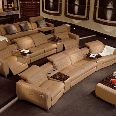 Home theater couch. Jan 10, 2024 · find the middle of the platform frame. Attach the 41″ 2×4 to the 90″ 2×4’s, using 2 1/2″ pocket hole screws. Attach the three 5 1/4″ vertical risers, using 2 1/2″ pocket hole screws. Refer to the picture below for placement. Attach your remaining 41″ 2×4 on top of the vertical risers, using 2 1/2″ wood screws. 