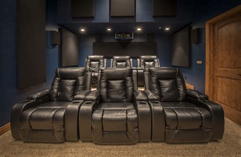 Home theatre seats. Our products from Bass and Row One bring cutting-edge designs into home theaters that will please even the biggest critics. Enhance your small theater with our selection of space-savers from top manufacturers. Our wall-hugger theater-style seating is available with features such as footlights, vibration, and illuminated cup holders. 