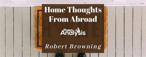 Home-Thoughts, from Abroad Speak Naturally Quiz - Shmoop