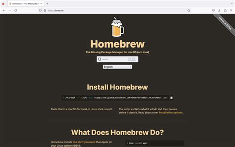 Homebrew version check.  Homebrew is a widely used package manager that .  Liveche...