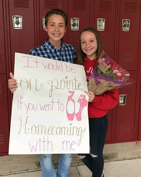 Homecoming proposals for dancers. Make your prom night unforgettable with these creative prom sign ideas. From funny to sentimental, find the perfect sign to capture the spirit of the evening. 
