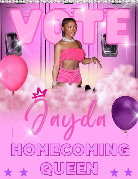 Vote homecoming queen , Social Media Flyer, Class campaign Flyer, high School homecoming, college homecoming Homecoming Flyer, Mean Girls Chip Bag ⚠️ Disclaimer : Pink Palace Designs prohibits the resale, sharing, or free distribution of any template or bundle purchased from Pink Palace Designs..