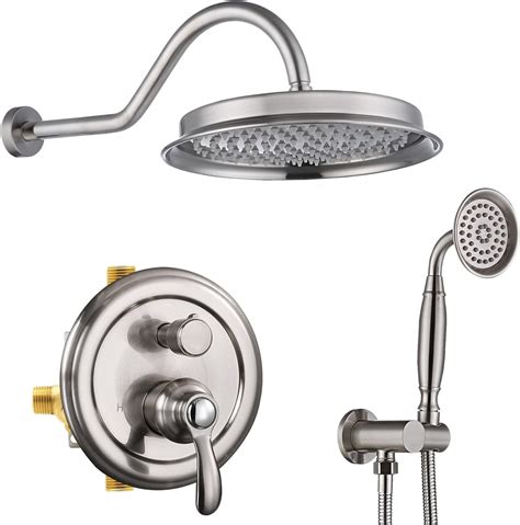 Homekicen Brushed-Nickel Shower Faucets-Sets Complete: …