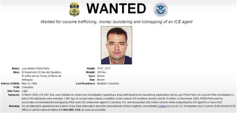 Homeland security wanted list. .  ...