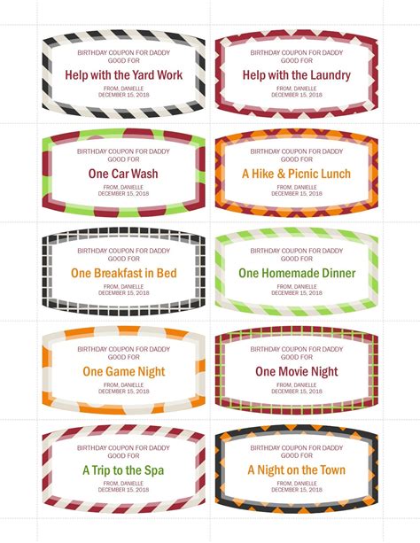 Homemade Coupon Book Template