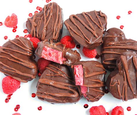 Homemade Dark Chocolate Raspberry Hearts