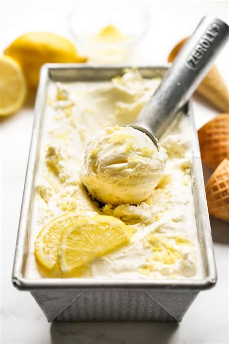 Homemade Lemon Ice Cream (Only 4 Ingredients!) - Joyous Apron