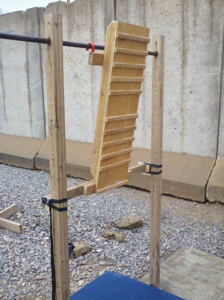 Homemade campus board. .  ...