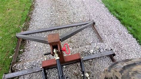 Homemade driveway grader. By taking some scrap I beam, chain, and using just about any welder a handyman might have, you can fabricate an awesome gravel leveler. I have used this spec... 