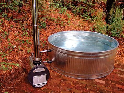 Homemade hot tub. DIY Wood-fired Stock Tank Hot Tub. A DIY hot tub that uses wood-fired stock tanks to heat the water is a brilliant idea and will enable you to save lots of money. With this brilliant guide, you can turn unused garden space into your homemade hot tub. It's easy to assemble, utilizing store-bought components like a galvanized plate for the ... 