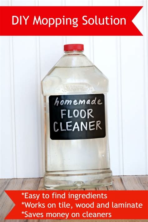 Homemade mop solution. To prepare the mixture, combine a cup of baking soda, two tablespoons of distilled white vinegar, and half a cup of liquid dish soap in 1/2 cup of warm water in a spray bottle. Shake the bottle gently so the ingredients can properly mix. Spray the mixture on areas with tough stains, then mop it off. 