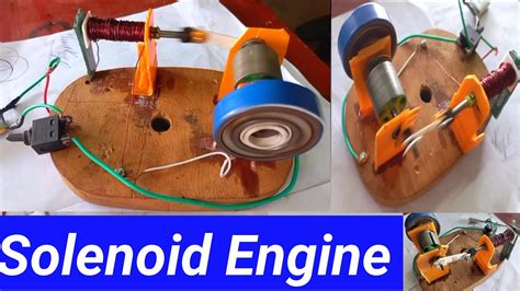 Homemade solenoid engine how to work simple - YouTube