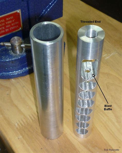 Homemade suppressors and silencers. Step-by-Step Guide · Step 1: Start with a solid round metal bar to make the baffle · Step 2: Now cut the bar to length using a drill · Step 3: Face both ends o... 