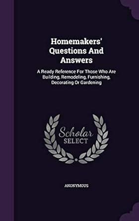 Homemakers Questions And Answers