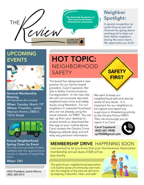 Homeowners Association Newsletter Template Design
