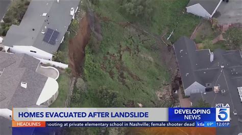 Homes evacuated after landslide in Pacific Palisades