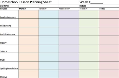 Homeschool schedule template.  Check out our lesson planning book template sel...