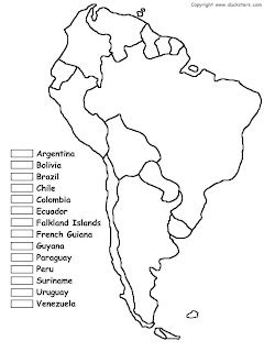 Homeschooling with a Classical Twist South America Color in Map