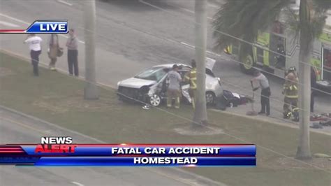 Homestead fl car accident. Published on May 09, 2024. Source: Google Street View. A devastating head-on crash involving two SUVs has left a section of Krome Avenue in Southwest Miami-Dade, closed earlier today. As reported ... 