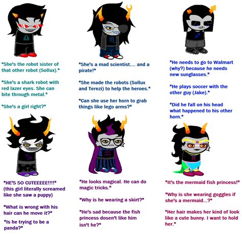 For the post-scratch version of this character, see Damara Megido (post-scratch). Damara Megido was a rust blooded troll living on Beforus shortly before she and the rest of her session caused the Reckoning. She is the Witch of Time and the dancestor of Aradia Megido. Damara isn't "“really authentic troll Japanese”", but "“fake troll Japanese.”" She speaks in Japanese generated by ... . 