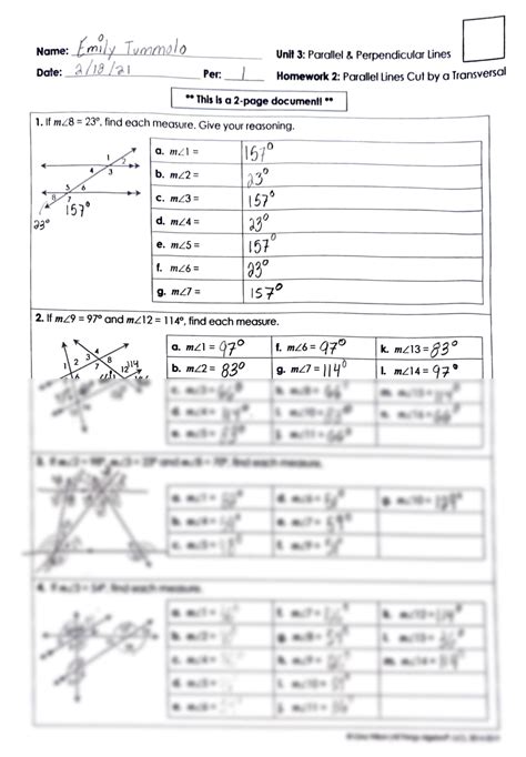 Parallel Lines &amp; Transversals ~ Missing Angle MAZE (print and digital)This is a self-checking worksheet that allows students to strengthen their skills in finding the missing angle when parallel lines are cut by a transversal. Students are given one angle. Students use their answers to navigate through the puzzle. 2 . 
