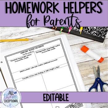 Homework Helpers A Guide For Parents Offering Assistance