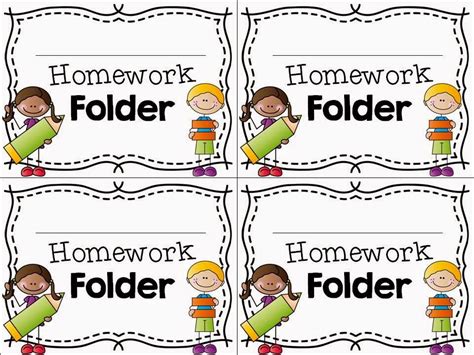 Homework Homework folder, Homework folder labels, Homework folder cover