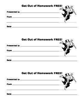 Homework Pass Printable Coupon Homework Pass Teacher Workshops Homework
