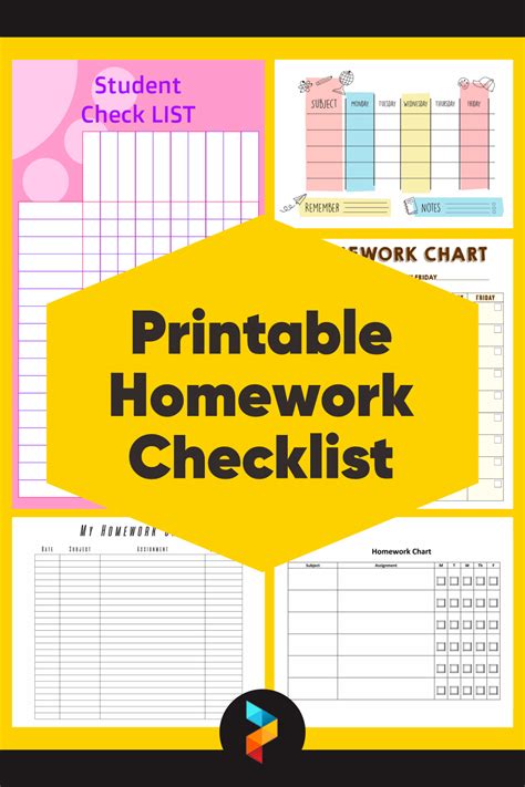 Homework To Do List Template