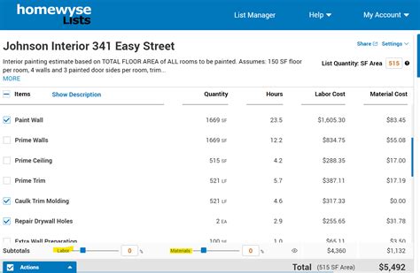 Homewyse Lists User Guide