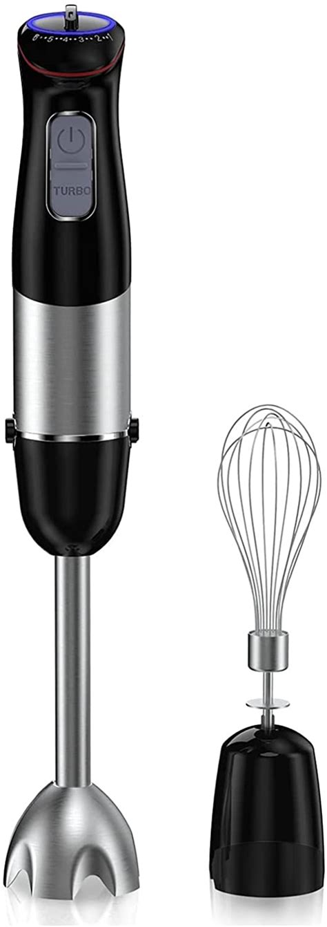 Homgeek Immersion Hand Blender, 500W 6-Speed Stainless Steel …