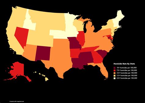Find out the number of homicides in each state of the U.S. in 2022, b