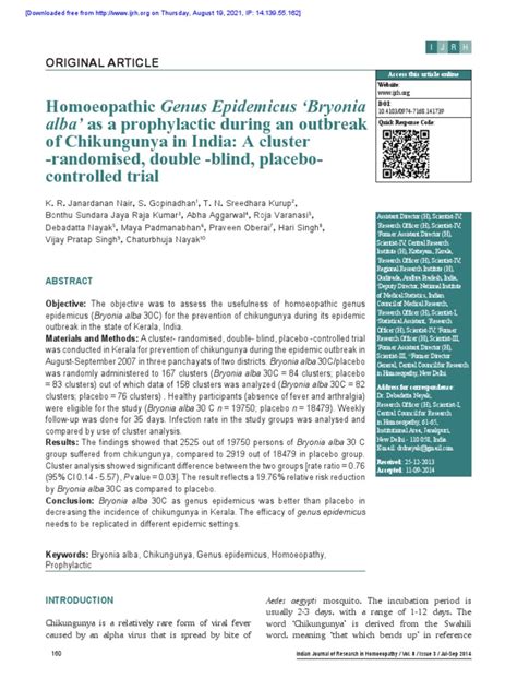 Homoeopathic Genus Epidemicus