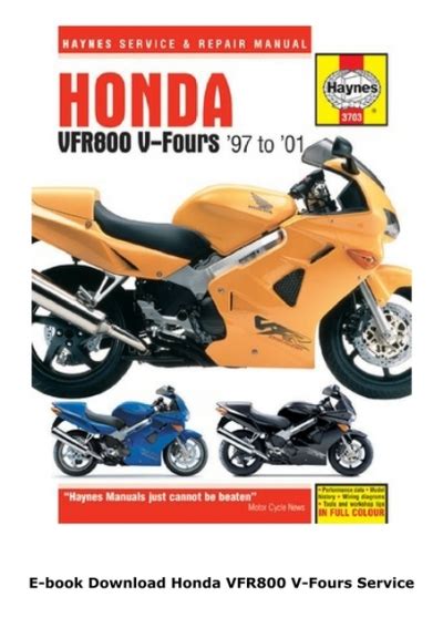 Honda 2002 04 vfr800 vfr 800 a factory service manual. - Manual for 87 honda fat cat.