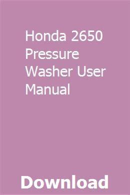 Honda 2650 pressure washer user manual. - Intercultural negotiation a guide to preparing conducting and closing an.