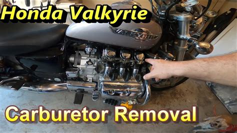 Honda Valkyrie Remove Carburetors - YouTube