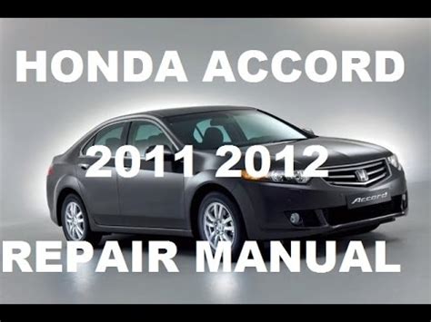 Honda accord 2012 service manual euro. - Origen y finalidad de las taulas.