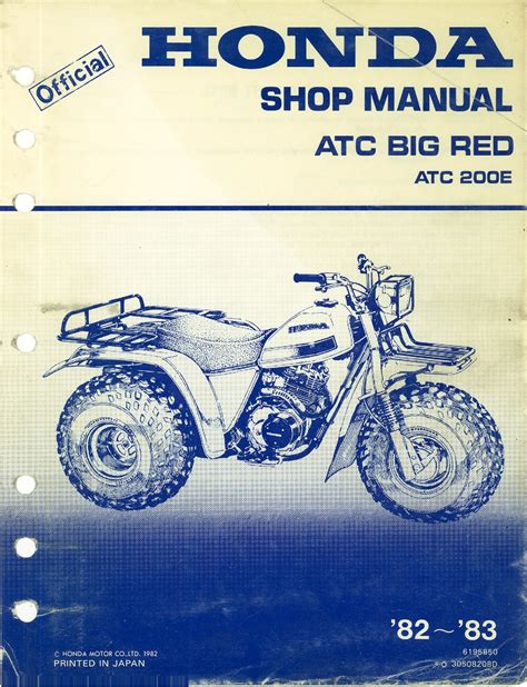Honda atc 200es big red workshop repair manual 1984. - John deere power washer repair manual.