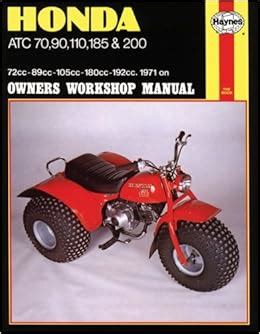 Honda atc 70 90 110 185 200 1971 on owners workshop manual haynes repair manuals. - Mitsubishi 6 hp 4 stroke engine manual.