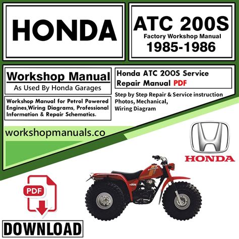 Honda atc200s 3 wheeler service manuals. - Manuale del proprietario di road king.