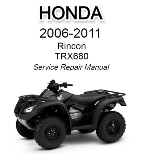 Honda atv 2006 trx680 rincon repair manual improved. - Brother mfc 8500 fax machine manual.
