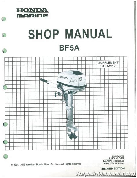 Honda bf5a bf5 outboard owner owners manual. - 1845c case skid steer specs shop manual.