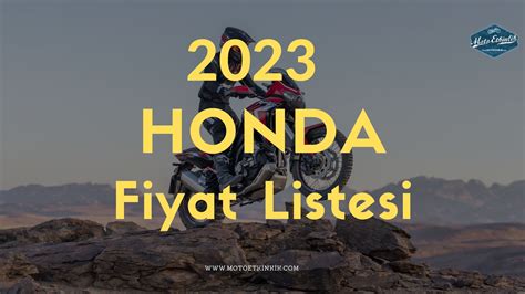 Honda binek araç fiyat listesi