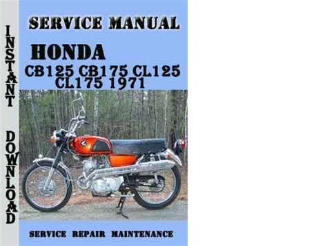 Honda cb125 cb175 cl125 cl175 1971 manuale di riparazione di servizio. - Manual de química de primavera respuestas.