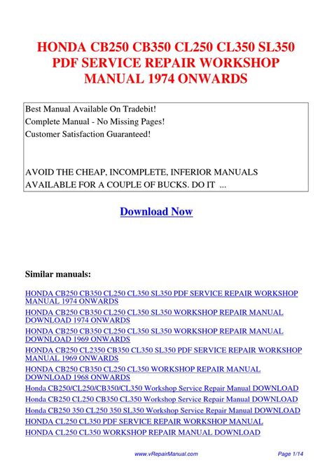Honda cb250 cb350 cl250 cl350 sl350 motorcycle service repair manual download. - Handbuch für hayward sandfilter modell sp0714t.