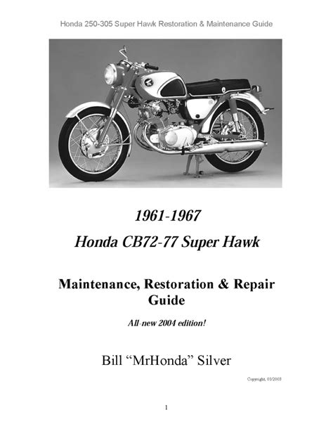 Honda cb72 cb77 cs72 cs77 workshop repair manual all 1961 1967 models covered. - Manuale del motore tecumseh bvs 143.