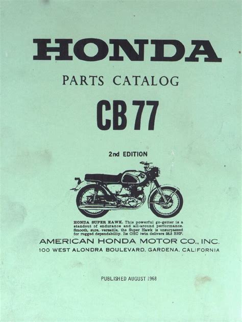 Honda cb77 parts manual catalog 1968 onwards. - Rauhankokous ja pääpiirteitä amerikan suomalaisten raittiustyön historiasta.